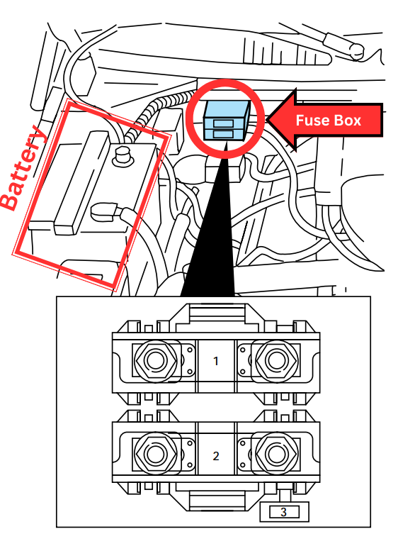 1997 ford f 150 primary battery fuse box location