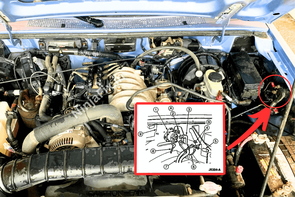 Pic of 1997 ford to show the location of starter relay