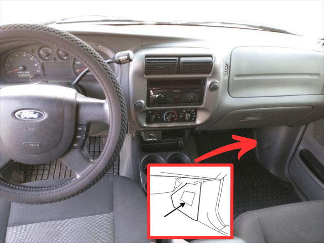 2007 ford ranger interior fuse panel location pic