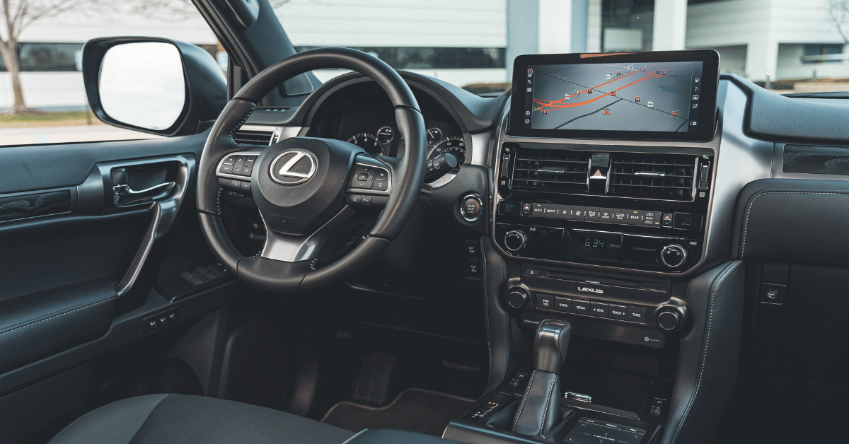 pic of Lexus GX interior to show case the advance technological features of Lexus GX 