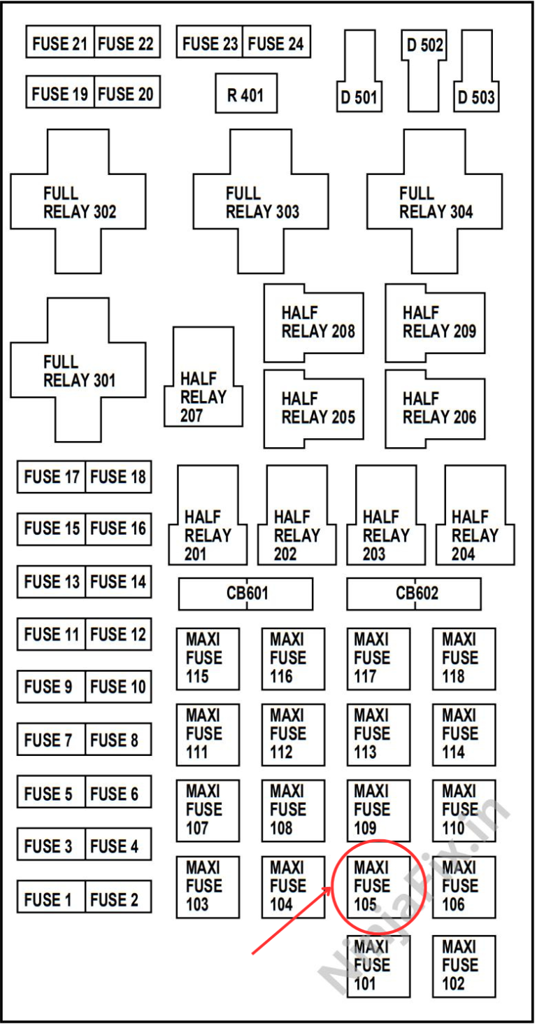 2001 Ford F150 Blower Motor Fuse and Relay Location