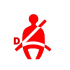 Volkswagen dash sign red driver seat belt 