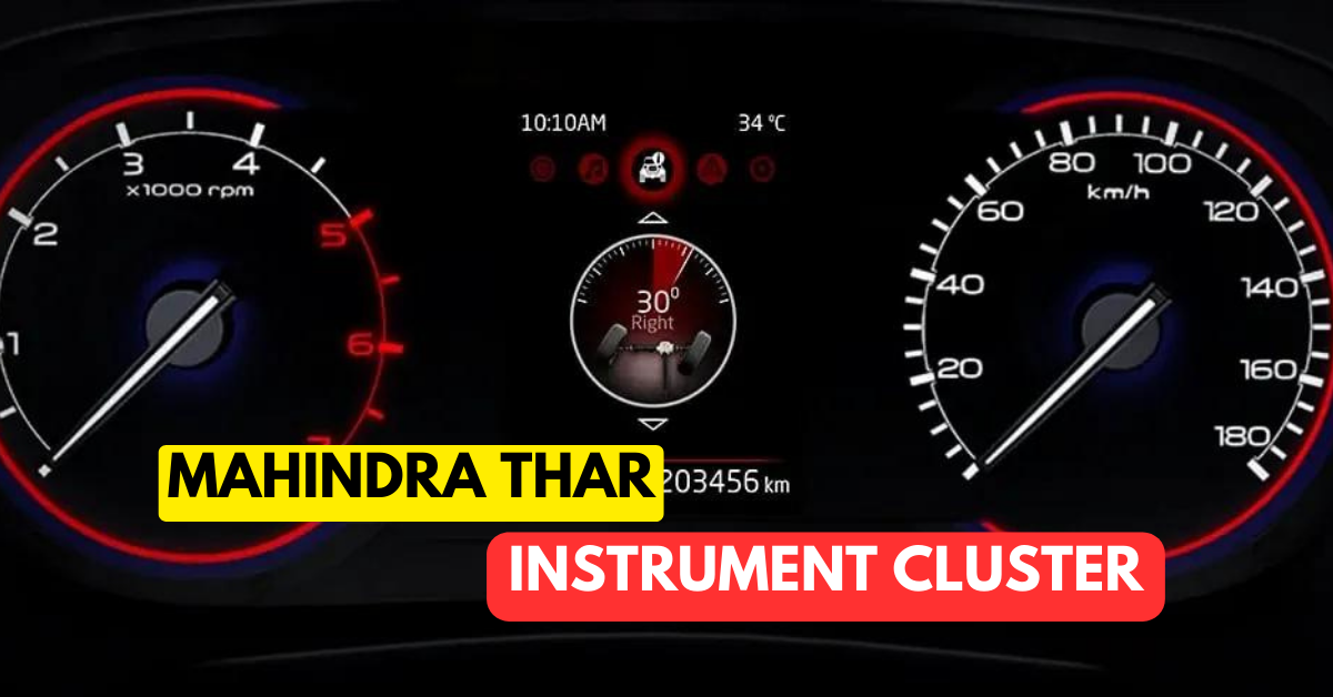 Mahindra Thar Instrument Cluster Symbols : Warning Lights